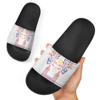 Philippines Barong Style Slide Sandals Polynesian Kakau Art Tattoos with Tribal Filipino Sun LT03 - Polynesian Pride