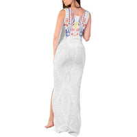 Philippines Barong Style Tank Maxi Dress Polynesian Kakau Art Tattoos with Tribal Filipino Sun LT03 - Polynesian Pride