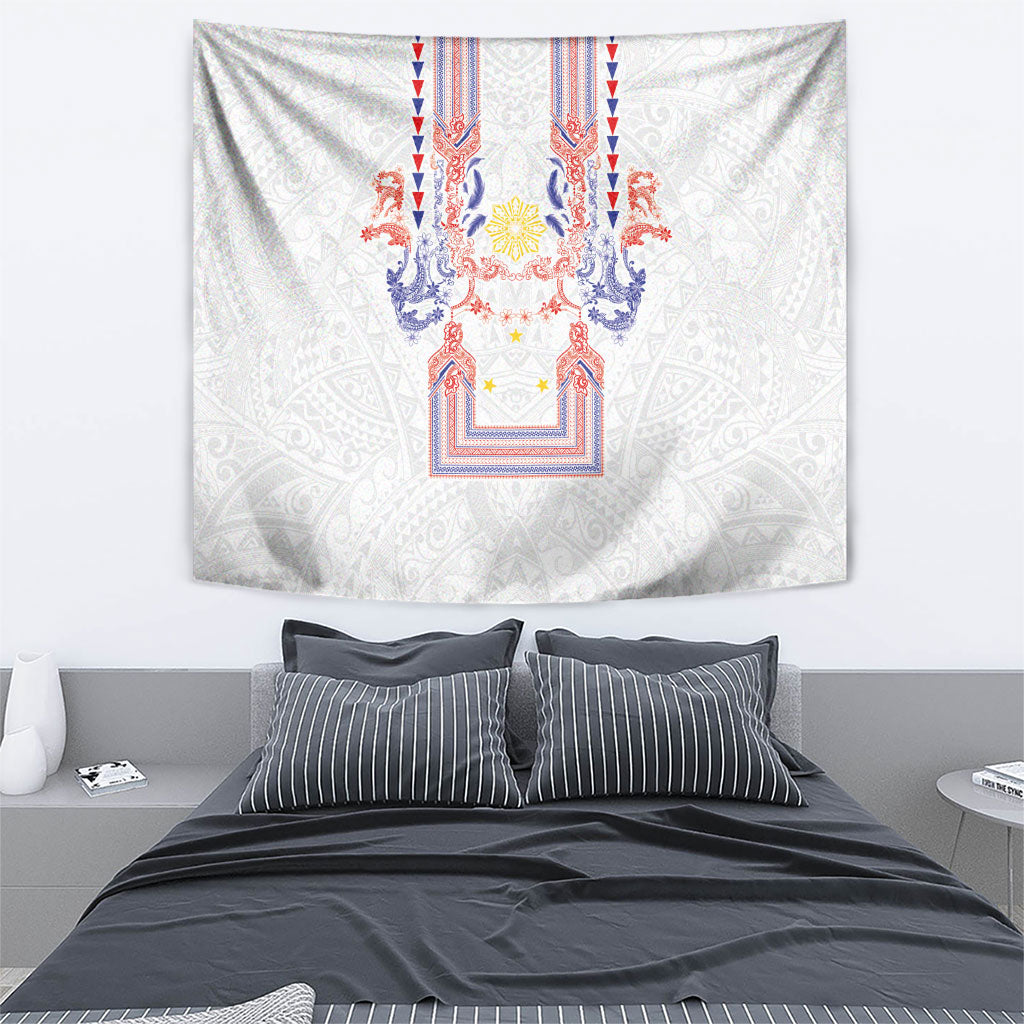 Philippines Barong Style Tapestry Polynesian Kakau Art Tattoos with Tribal Filipino Sun LT03 - Polynesian Pride