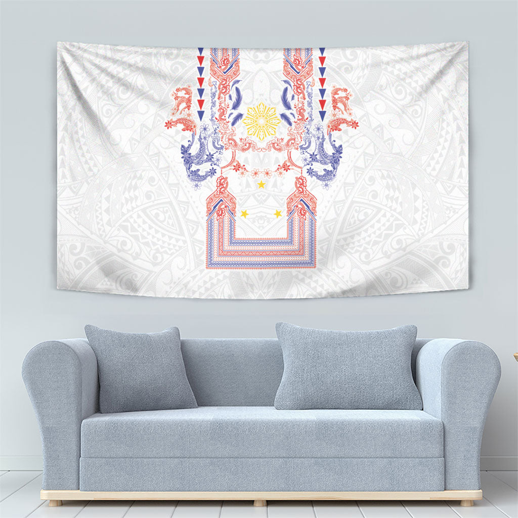 Philippines Barong Style Tapestry Polynesian Kakau Art Tattoos with Tribal Filipino Sun LT03 - Polynesian Pride