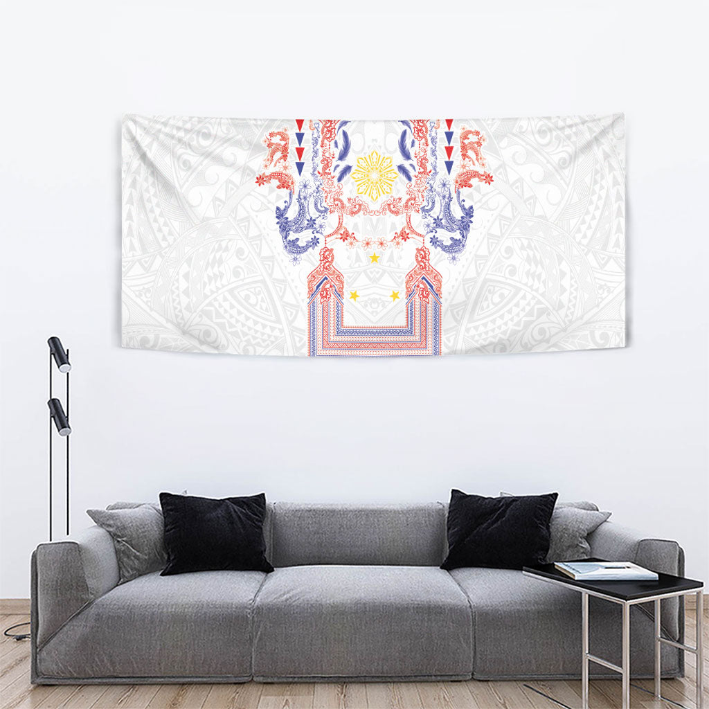 Philippines Barong Style Tapestry Polynesian Kakau Art Tattoos with Tribal Filipino Sun LT03 - Polynesian Pride