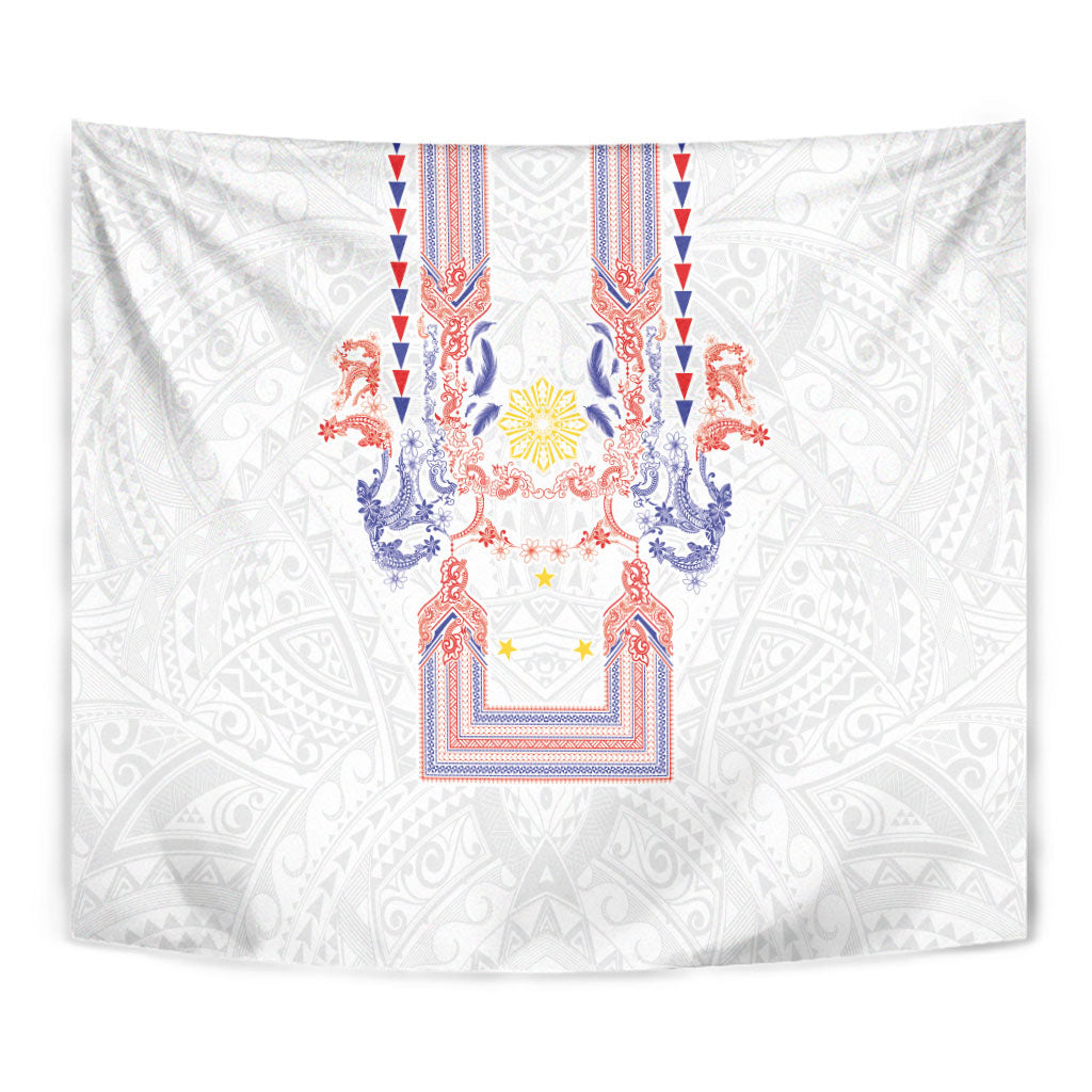 Philippines Barong Style Tapestry Polynesian Kakau Art Tattoos with Tribal Filipino Sun LT03 - Polynesian Pride
