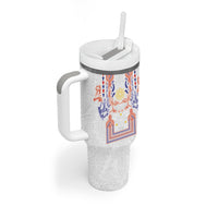 Philippines Barong Style Tumbler With Handle Polynesian Kakau Art Tattoos with Tribal Filipino Sun LT03 - Polynesian Pride