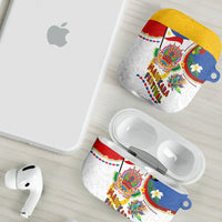 Philippines MassKara Festival AirPods Case Smile Masks with Hawaiian Art Pattern and Tropical Plants LT03 - Polynesian Pride