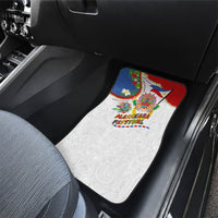 Philippines MassKara Festival Car Mats Smile Masks with Hawaiian Art Pattern and Tropical Plants LT03 - Polynesian Pride