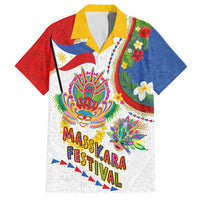 Philippines MassKara Festival Hawaiian Shirt Smile Masks with Hawaiian Art Pattern and Tropical Plants LT03 Multicolor - Polynesian Pride