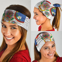 Philippines MassKara Festival Neck Gaiter Smile Masks with Hawaiian Art Pattern and Tropical Plants LT03 - Polynesian Pride