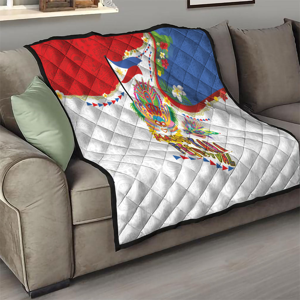 Philippines MassKara Festival Quilt Smile Masks with Hawaiian Art Pattern and Tropical Plants LT03 - Polynesian Pride