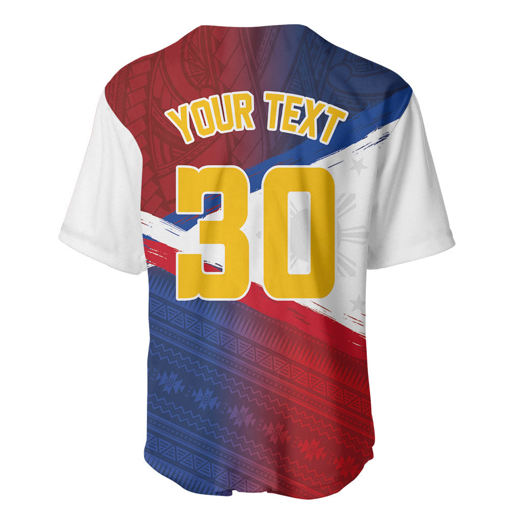 Philippines Basketball Custom Baseball Jersey Pilipinas Tribal Pattern LT03 - Polynesian Pride
