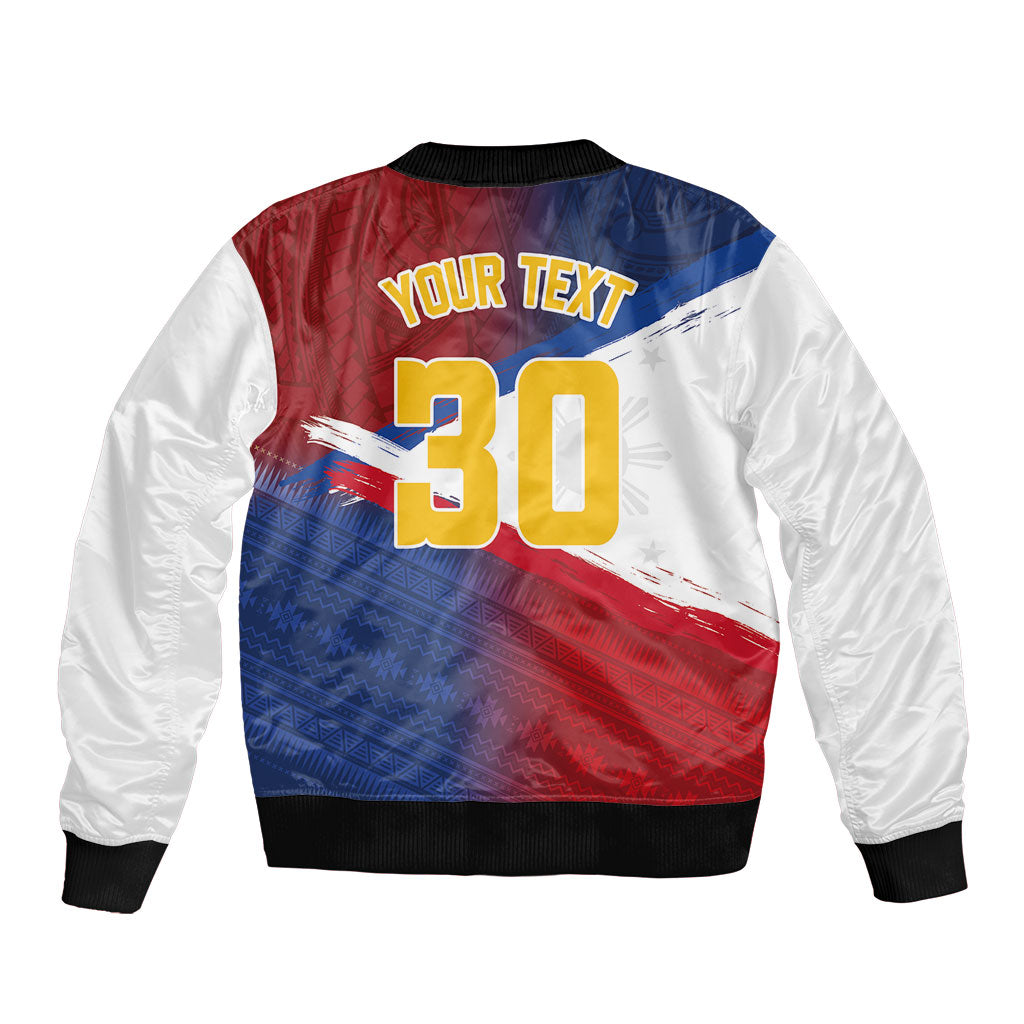 Philippines Basketball Custom Bomber Jacket Pilipinas Tribal Pattern LT03 - Polynesian Pride
