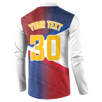 Philippines Basketball Custom Button Sweatshirt Pilipinas Tribal Pattern LT03 - Polynesian Pride