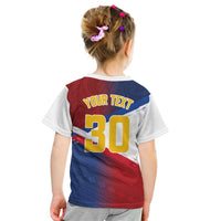 Philippines Basketball Custom Kid T Shirt Pilipinas Tribal Pattern LT03 - Polynesian Pride