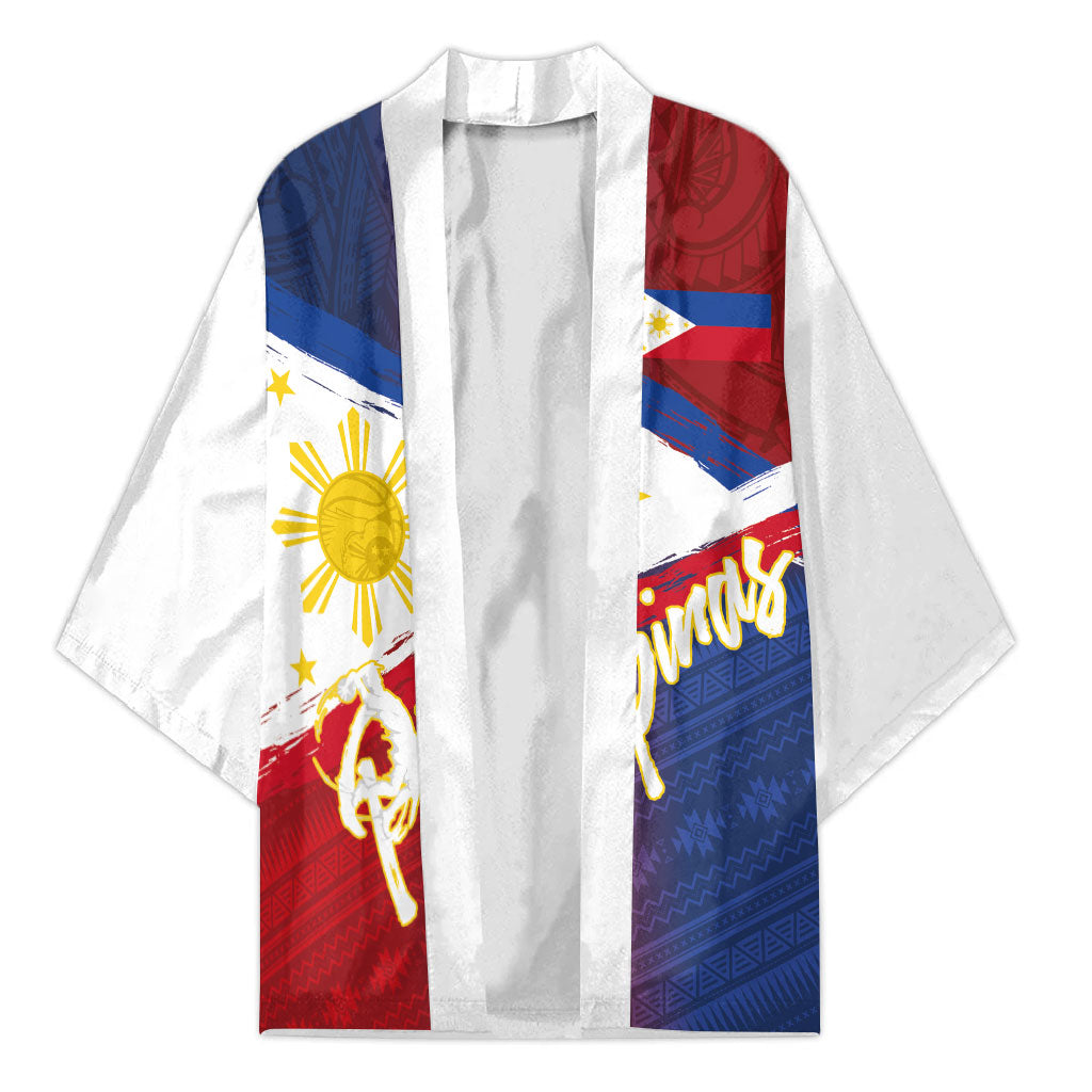 Philippines Basketball Custom Kimono Pilipinas Tribal Pattern LT03 Unisex Multicolor - Polynesian Pride