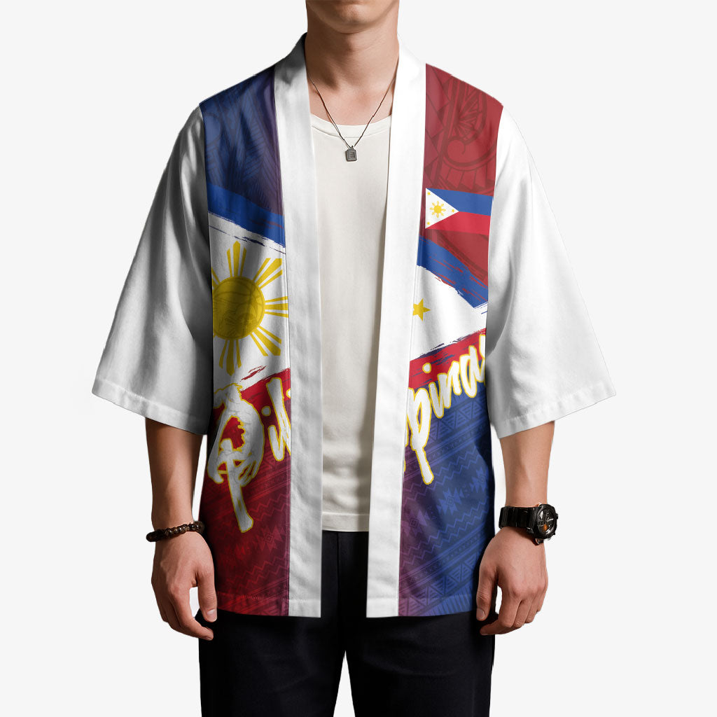 Philippines Basketball Custom Kimono Pilipinas Tribal Pattern LT03 - Polynesian Pride