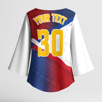 Philippines Basketball Custom Kimono Sleeve Blouse Pilipinas Tribal Pattern LT03 - Polynesian Pride