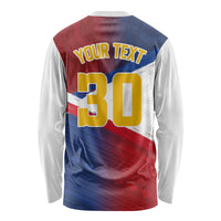 Philippines Basketball Custom Long Sleeve Shirt Pilipinas Tribal Pattern LT03 - Polynesian Pride