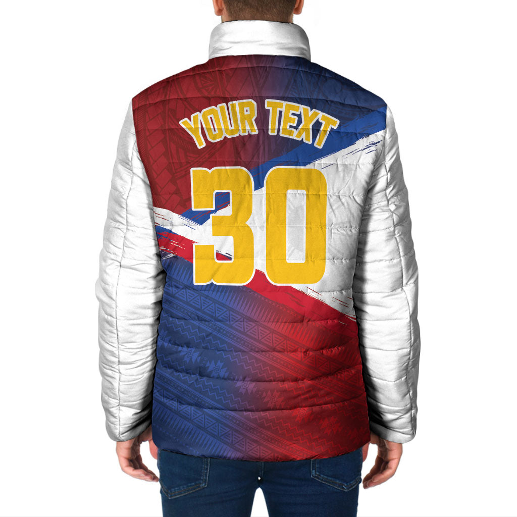 Philippines Basketball Custom Padded Jacket Pilipinas Tribal Pattern LT03 - Polynesian Pride