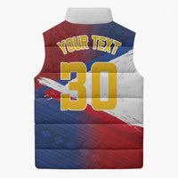 Philippines Basketball Custom Sleeveless Puffer Jacket Pilipinas Tribal Pattern LT03 - Polynesian Pride