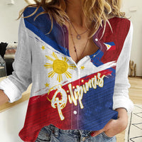 Philippines Basketball Custom Women Casual Shirt Pilipinas Tribal Pattern LT03 Female Multicolor - Polynesian Pride