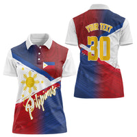 Philippines Basketball Custom Women Polo Shirt Pilipinas Tribal Pattern LT03 - Polynesian Pride
