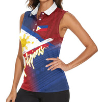 Philippines Basketball Custom Women Sleeveless Polo Shirt Pilipinas Tribal Pattern LT03 - Polynesian Pride