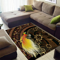Papua New Guinea and Indonesia Batik Area Rug Bird of Paradise with Tribal Batik Patterns LT03 - Polynesian Pride