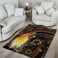 Papua New Guinea and Indonesia Batik Area Rug Bird of Paradise with Tribal Batik Patterns LT03 - Polynesian Pride