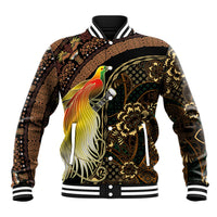 Papua New Guinea and Indonesia Batik Baseball Jacket Bird of Paradise with Tribal Batik Patterns LT03 Unisex Multicolor - Polynesian Pride