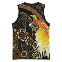 Papua New Guinea and Indonesia Batik Basketball Jersey Bird of Paradise with Tribal Batik Patterns LT03 - Polynesian Pride