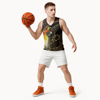 Papua New Guinea and Indonesia Batik Basketball Jersey Bird of Paradise with Tribal Batik Patterns LT03 - Polynesian Pride