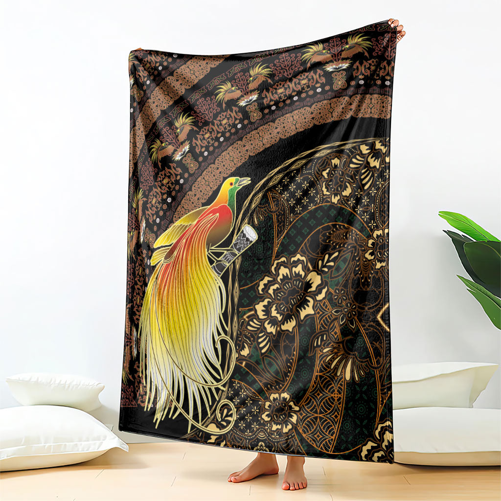 Papua New Guinea and Indonesia Batik Blanket Bird of Paradise with Tribal Batik Patterns LT03 - Polynesian Pride