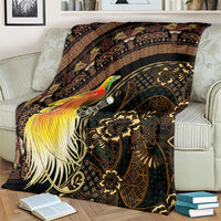 Papua New Guinea and Indonesia Batik Blanket Bird of Paradise with Tribal Batik Patterns LT03 - Polynesian Pride