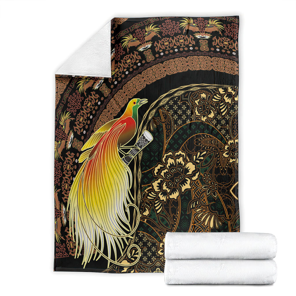 Papua New Guinea and Indonesia Batik Blanket Bird of Paradise with Tribal Batik Patterns LT03 - Polynesian Pride