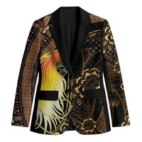 Papua New Guinea and Indonesia Batik Blazer Bird of Paradise with Tribal Batik Patterns LT03 Unisex Multicolor - Polynesian Pride