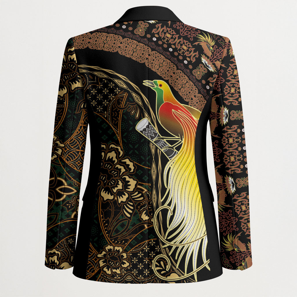 Papua New Guinea and Indonesia Batik Blazer Bird of Paradise with Tribal Batik Patterns LT03 - Polynesian Pride