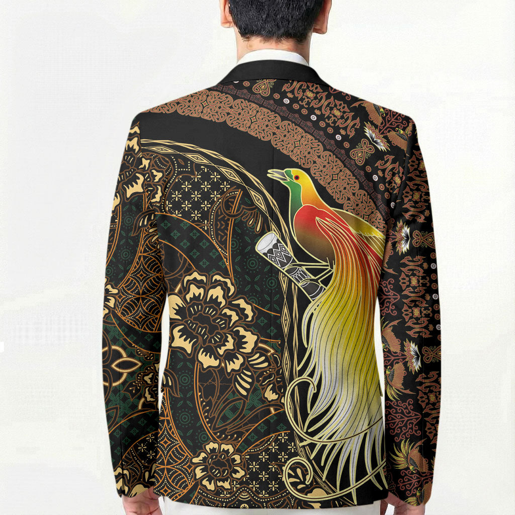Papua New Guinea and Indonesia Batik Blazer Bird of Paradise with Tribal Batik Patterns LT03 - Polynesian Pride