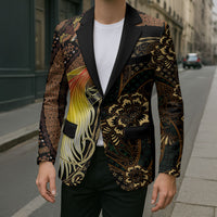 Papua New Guinea and Indonesia Batik Blazer Bird of Paradise with Tribal Batik Patterns LT03 - Polynesian Pride