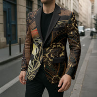 Papua New Guinea and Indonesia Batik Blazer Bird of Paradise with Tribal Batik Patterns LT03 - Polynesian Pride