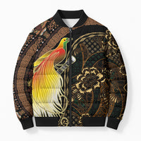 Papua New Guinea and Indonesia Batik Bomber Puffer Jacket Bird of Paradise with Tribal Batik Patterns LT03 Unisex Multicolor - Polynesian Pride