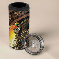 Papua New Guinea and Indonesia Batik 4 in 1 Can Cooler Tumbler Bird of Paradise with Tribal Batik Patterns LT03 - Polynesian Pride