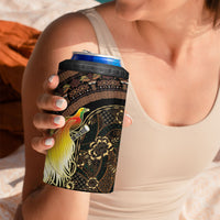 Papua New Guinea and Indonesia Batik 4 in 1 Can Cooler Tumbler Bird of Paradise with Tribal Batik Patterns LT03 - Polynesian Pride