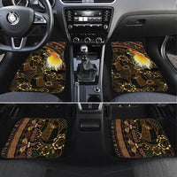 Papua New Guinea and Indonesia Batik Car Mats Bird of Paradise with Tribal Batik Patterns LT03 Set 4pcs Multicolor - Polynesian Pride