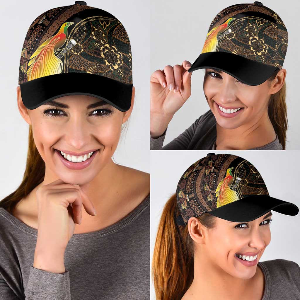Papua New Guinea and Indonesia Batik Classic Cap Bird of Paradise with Tribal Batik Patterns LT03 - Polynesian Pride