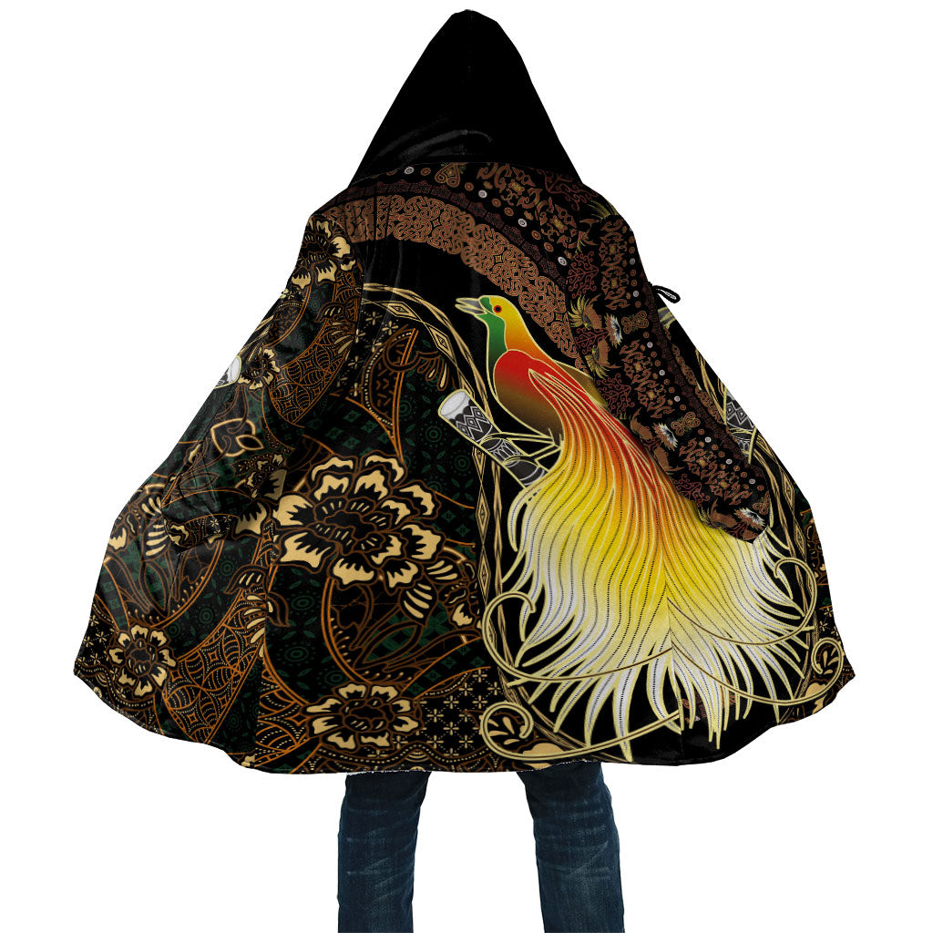 Papua New Guinea and Indonesia Batik Cloak Bird of Paradise with Tribal Batik Patterns LT03 Unisex Multicolor - Polynesian Pride
