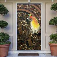 Papua New Guinea and Indonesia Batik Door Cover Bird of Paradise with Tribal Batik Patterns LT03 Multicolor - Polynesian Pride