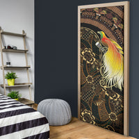 Papua New Guinea and Indonesia Batik Door Cover Bird of Paradise with Tribal Batik Patterns LT03 - Polynesian Pride