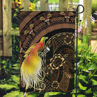 Papua New Guinea and Indonesia Batik Garden Flag Bird of Paradise with Tribal Batik Patterns LT03 Garden Flag Multicolor - Polynesian Pride