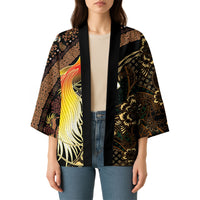 Papua New Guinea and Indonesia Batik Kimono Bird of Paradise with Tribal Batik Patterns LT03 - Polynesian Pride