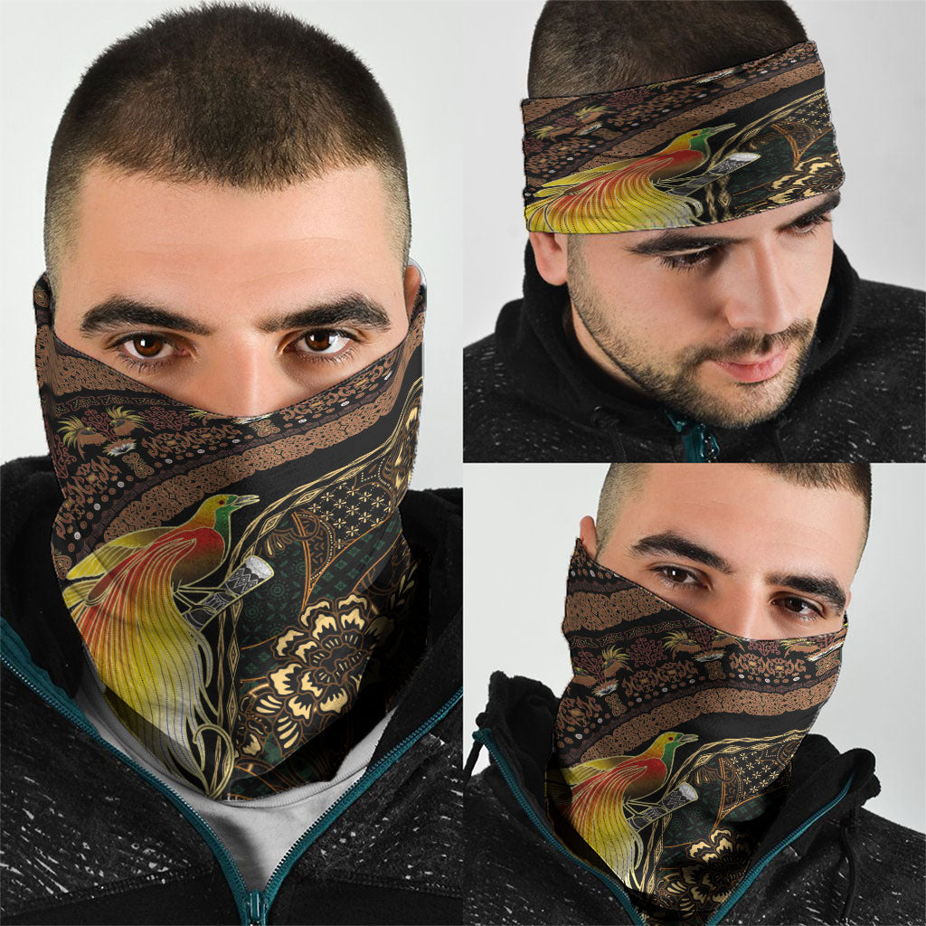 Papua New Guinea and Indonesia Batik Neck Gaiter Bird of Paradise with Tribal Batik Patterns LT03 - Polynesian Pride