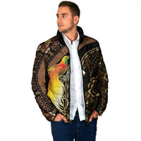 Papua New Guinea and Indonesia Batik Padded Jacket Bird of Paradise with Tribal Batik Patterns LT03 - Polynesian Pride